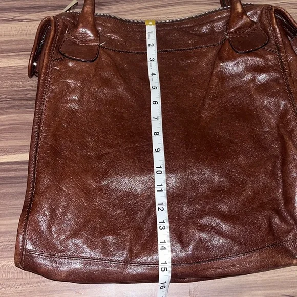 MICHELLE Brown Leather Tote Bag - Picture 8 of 16